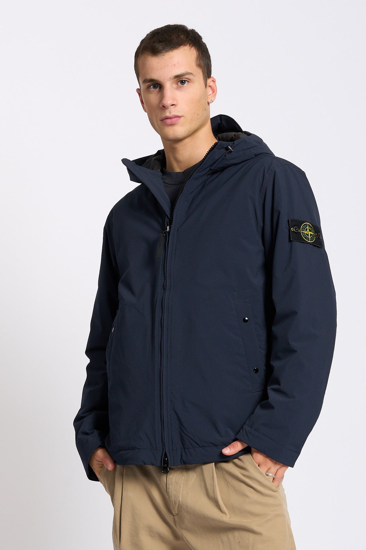 Stone island Giubbino Soft Shell Blu Uomo-8