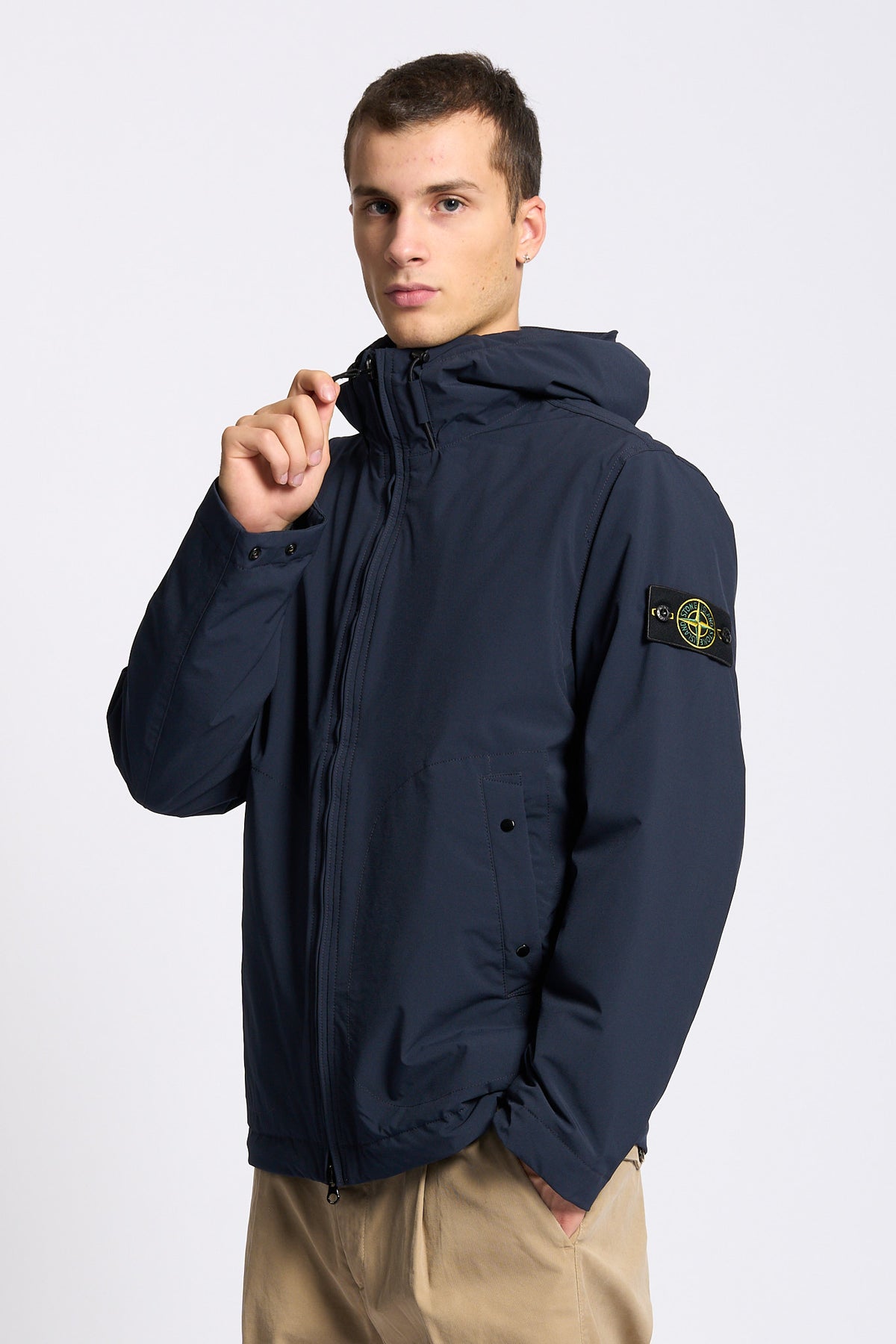 Stone island Giubbino Soft Shell Blu Uomo-1