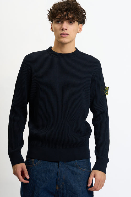 Stone island Maglia Costa Giro Blu Uomo-2