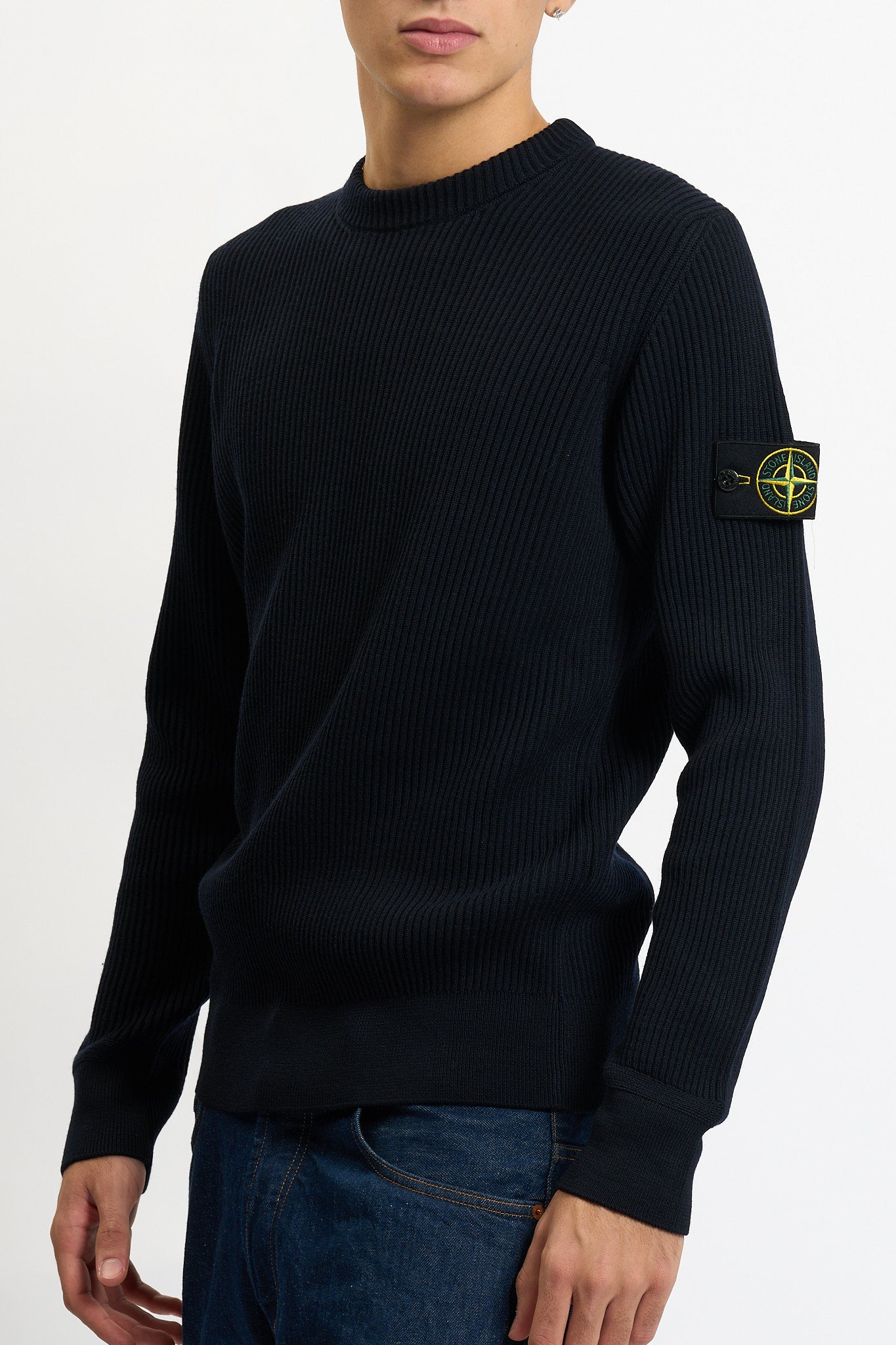 Stone island Maglia Costa Giro Blu Uomo-1