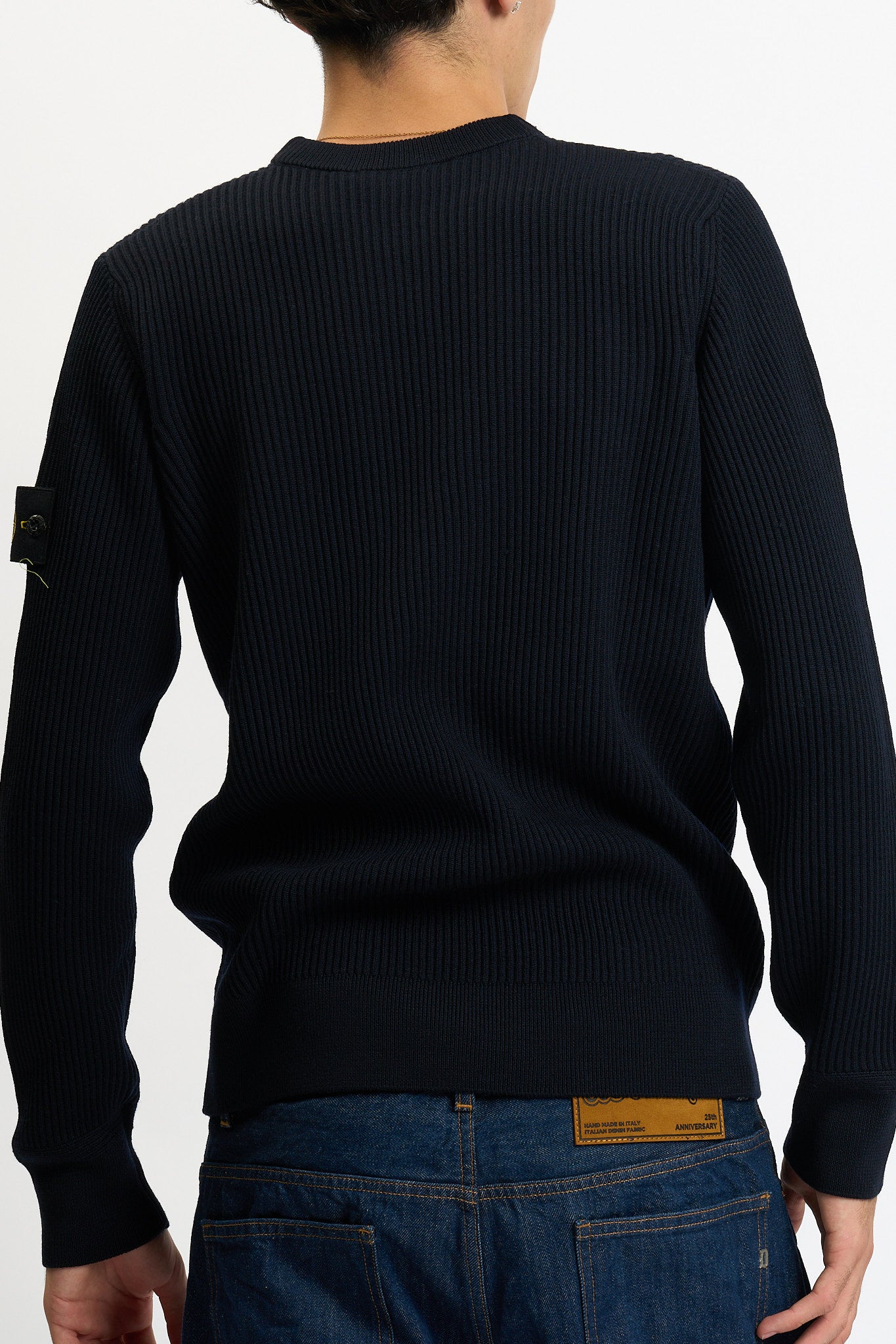 Stone island Maglia Costa Giro Blu Uomo-3
