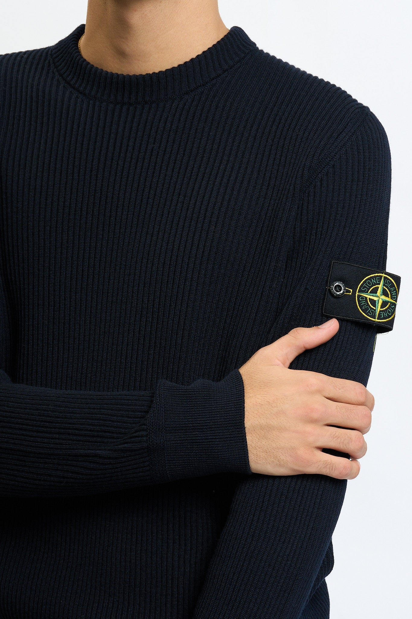 Stone island Maglia Costa Giro Blu Uomo-4