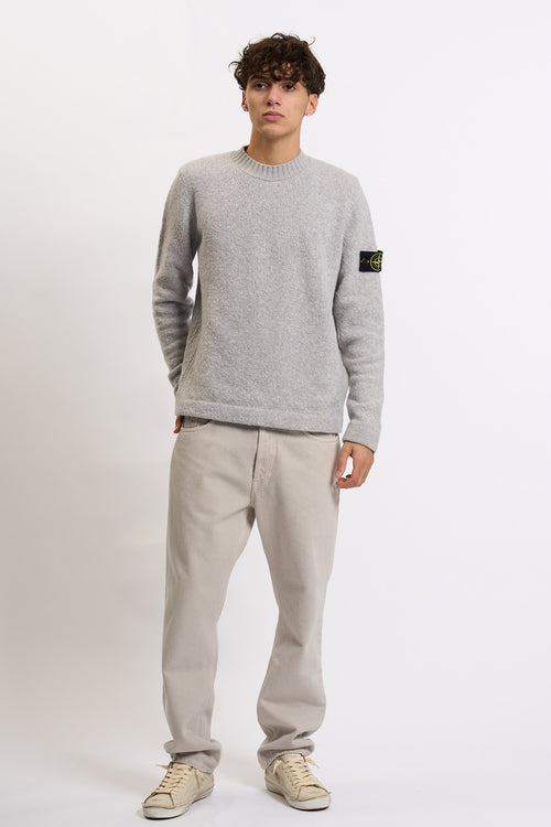 Stone island Maglia Fancy Yarn Grigio melange Uomo-2