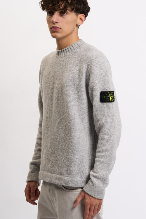 Stone island Maglia Fancy Yarn Grigio melange Uomo