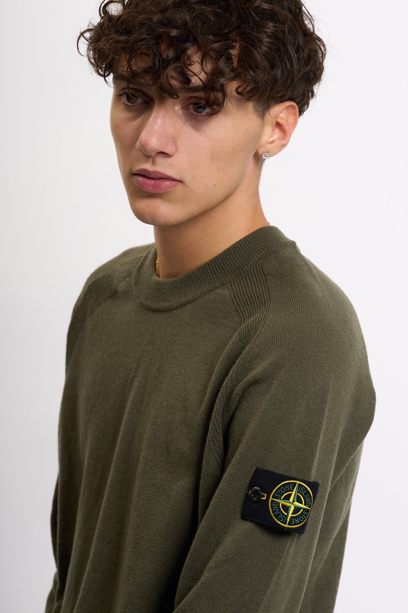 Stone island Maglia Geelong Militare Uomo-3