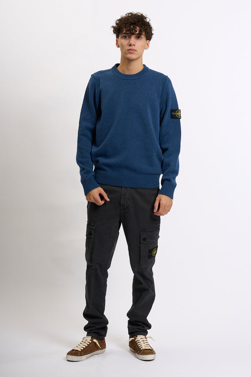 Stone island Maglia Lambswool Giro Acciaio Uomo-2