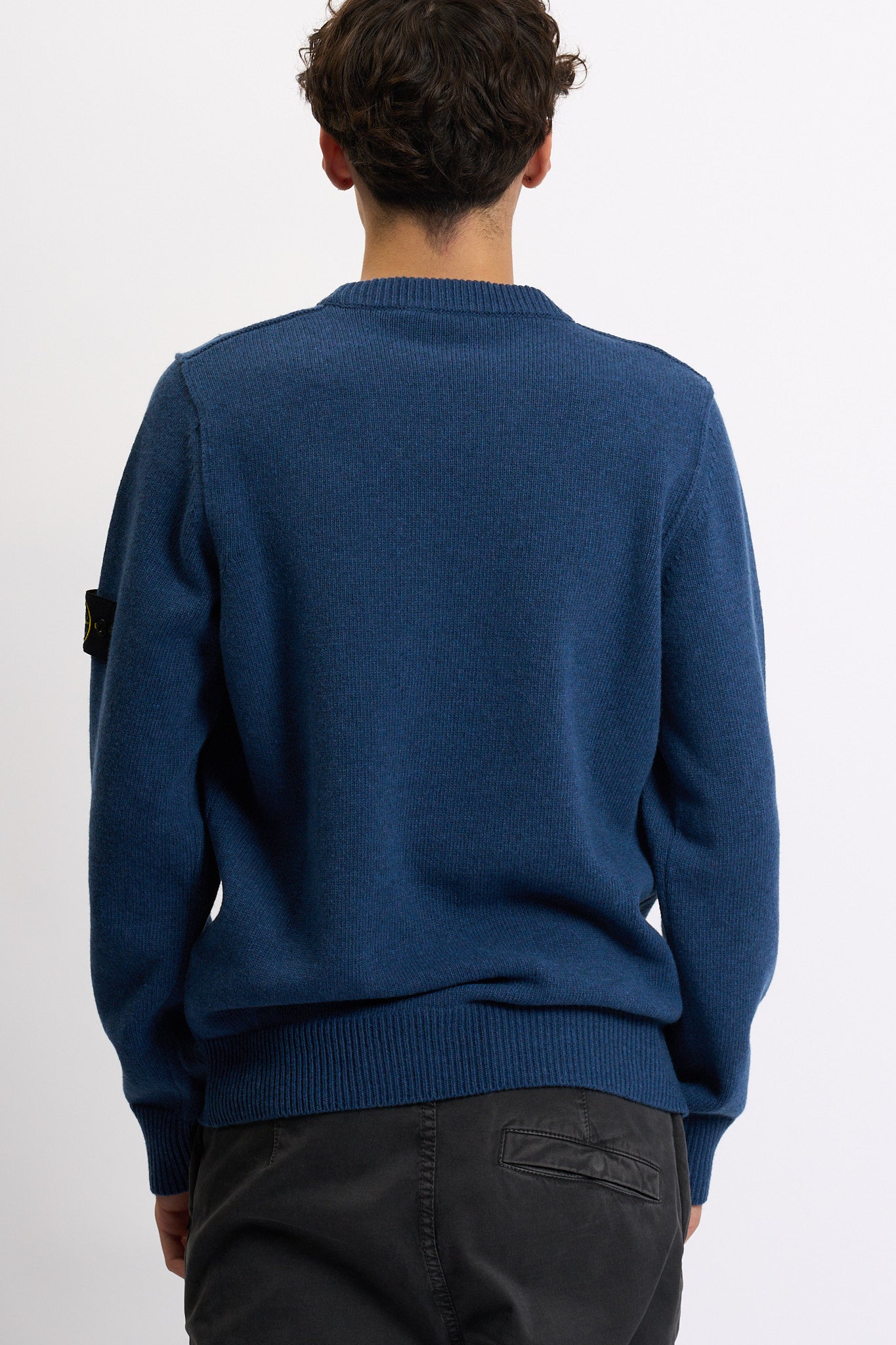 Stone island Maglia Lambswool Giro Acciaio Uomo-6