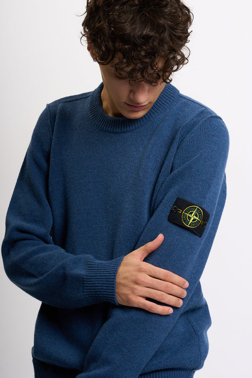 Stone island Maglia Lambswool Giro Acciaio Uomo