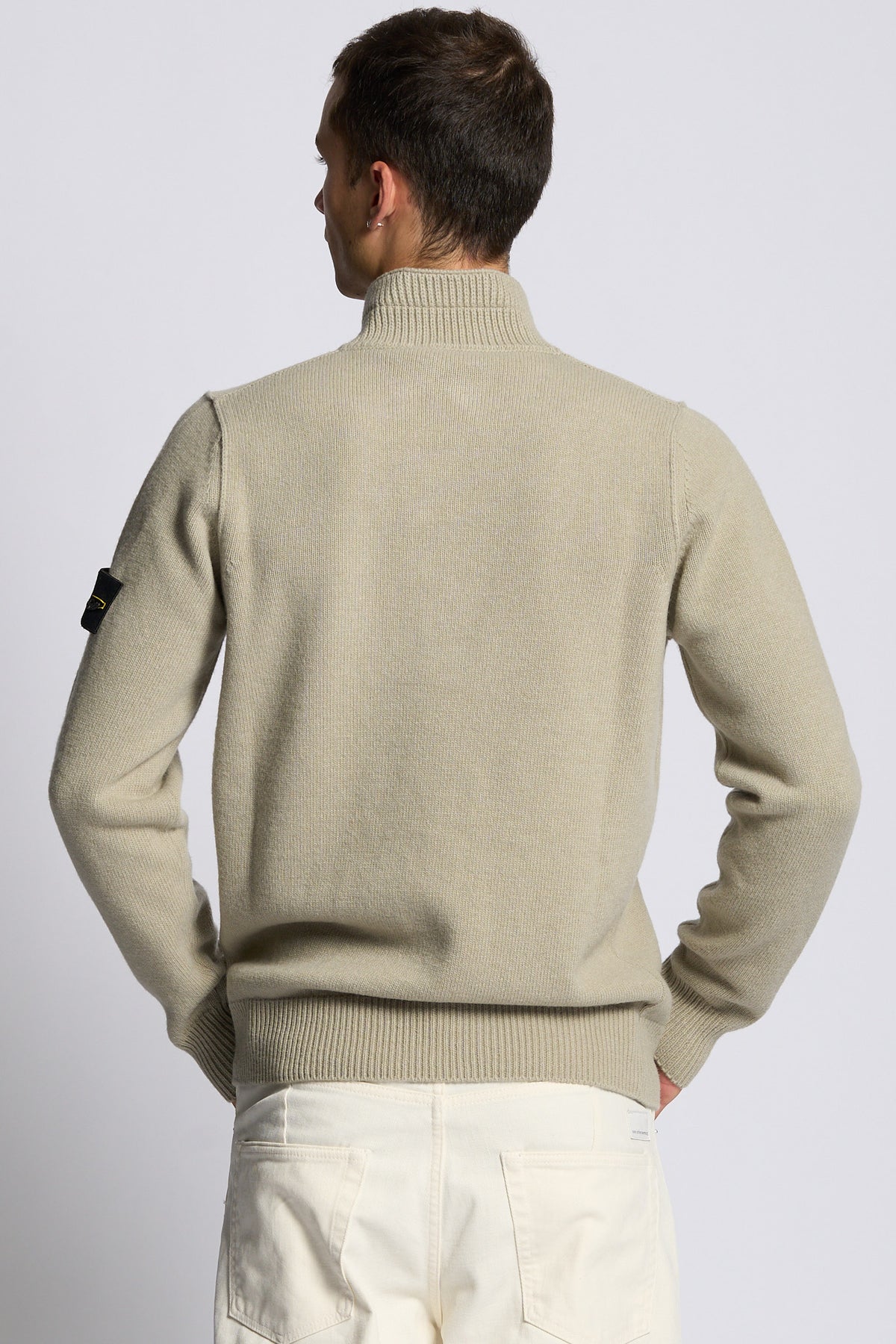 Stone island Maglia Mezza Zip Sabbia Uomo-6