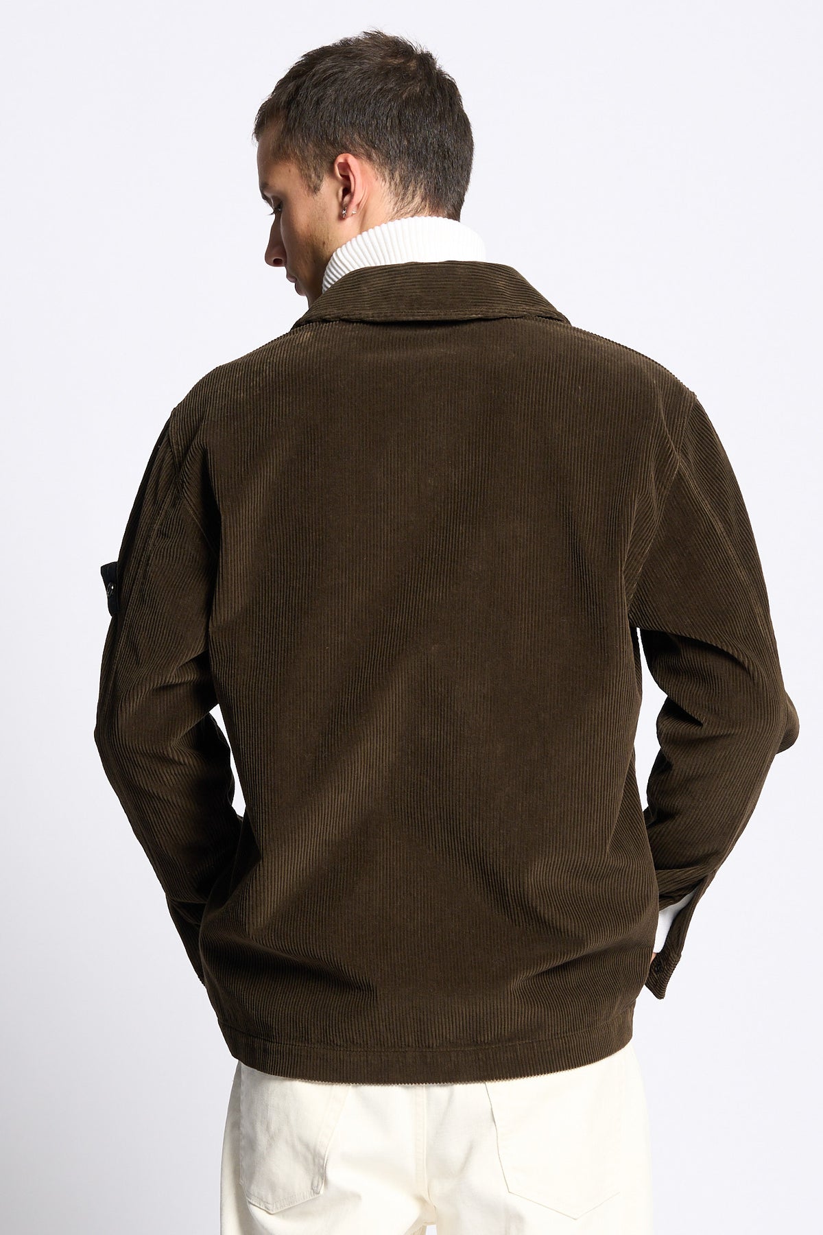 Stone island Overshirt Velluto Testa di moro Uomo-9