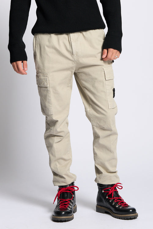 Stone island Pantalone Cargo Polsino Sabbia Uomo