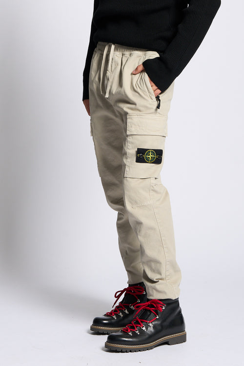 Stone island Pantalone Cargo Polsino Sabbia Uomo-2