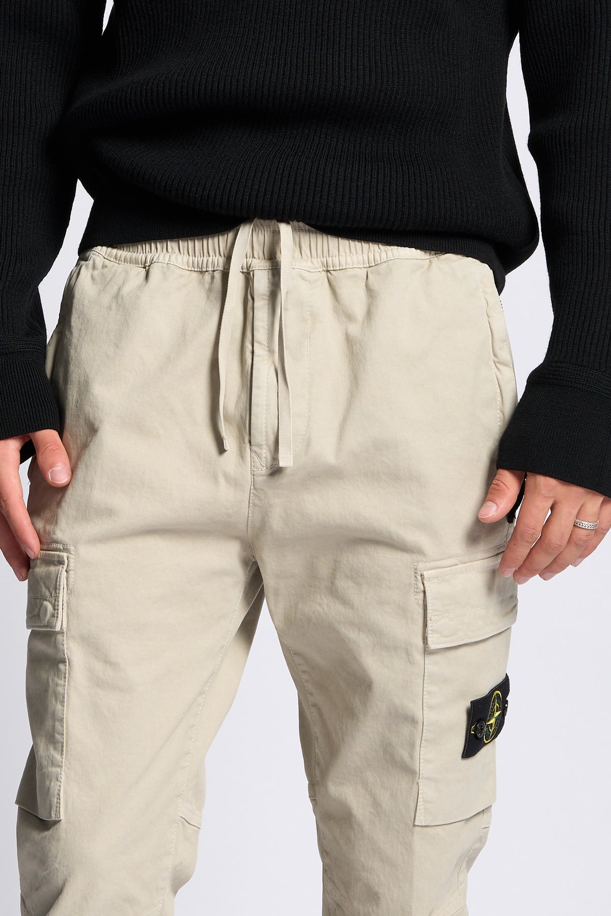 Stone island Pantalone Cargo Polsino Sabbia Uomo-3