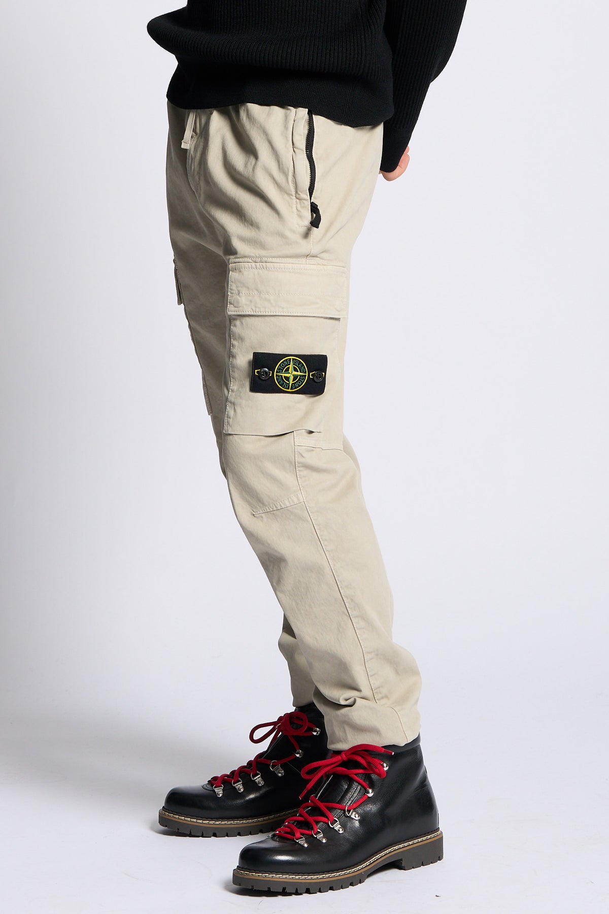 Stone island Pantalone Cargo Polsino Sabbia Uomo-5