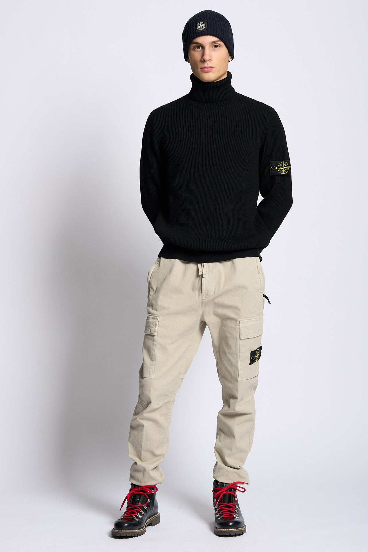 Stone island Pantalone Cargo Polsino Sabbia Uomo-6