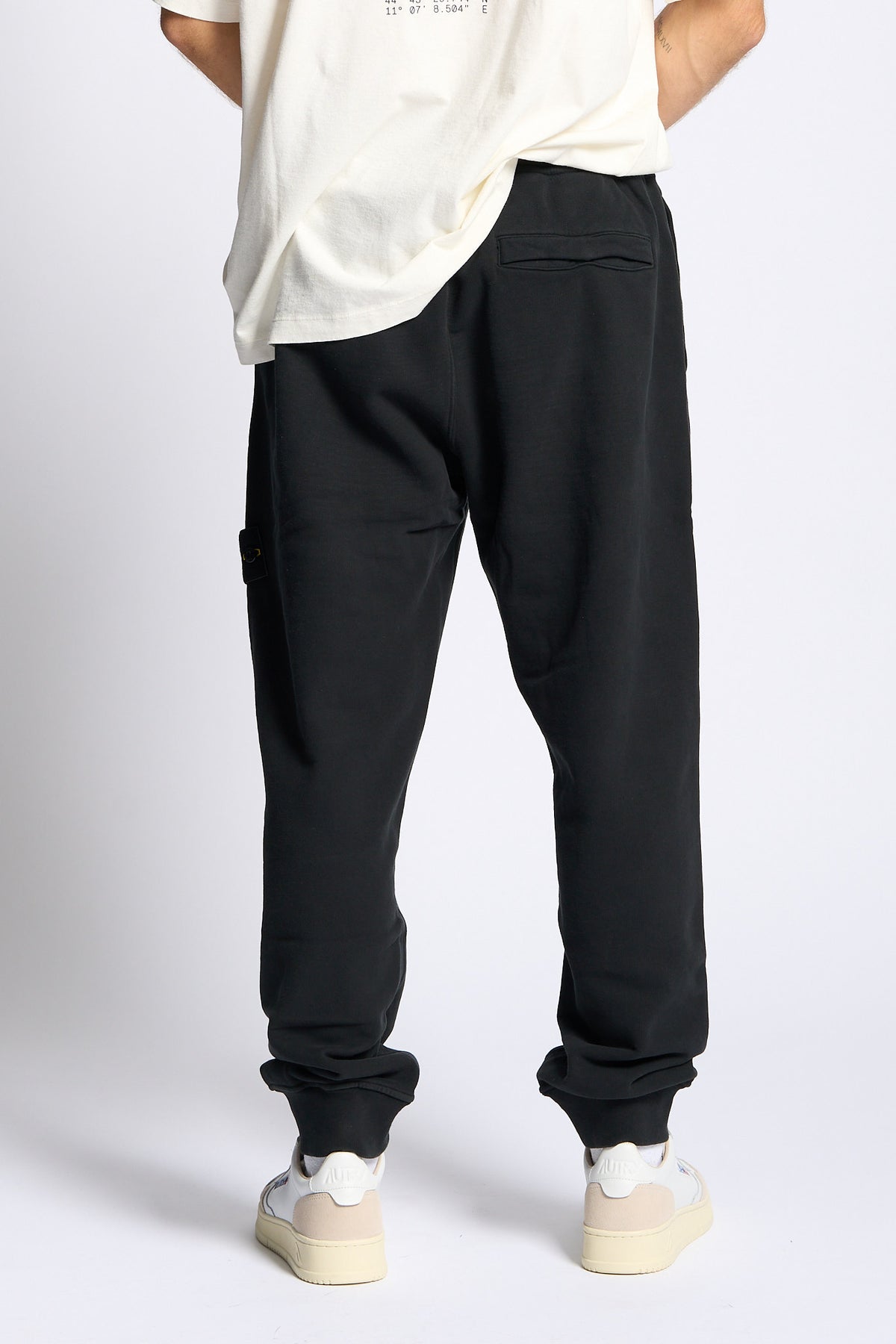 Stone island Pantalone Felpa Nero Uomo-6