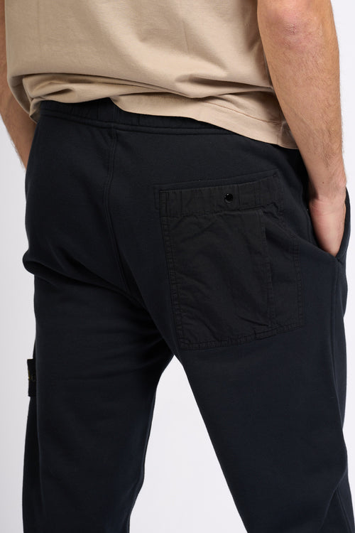 Stone island Pantalone In Felpa Blu Uomo-2