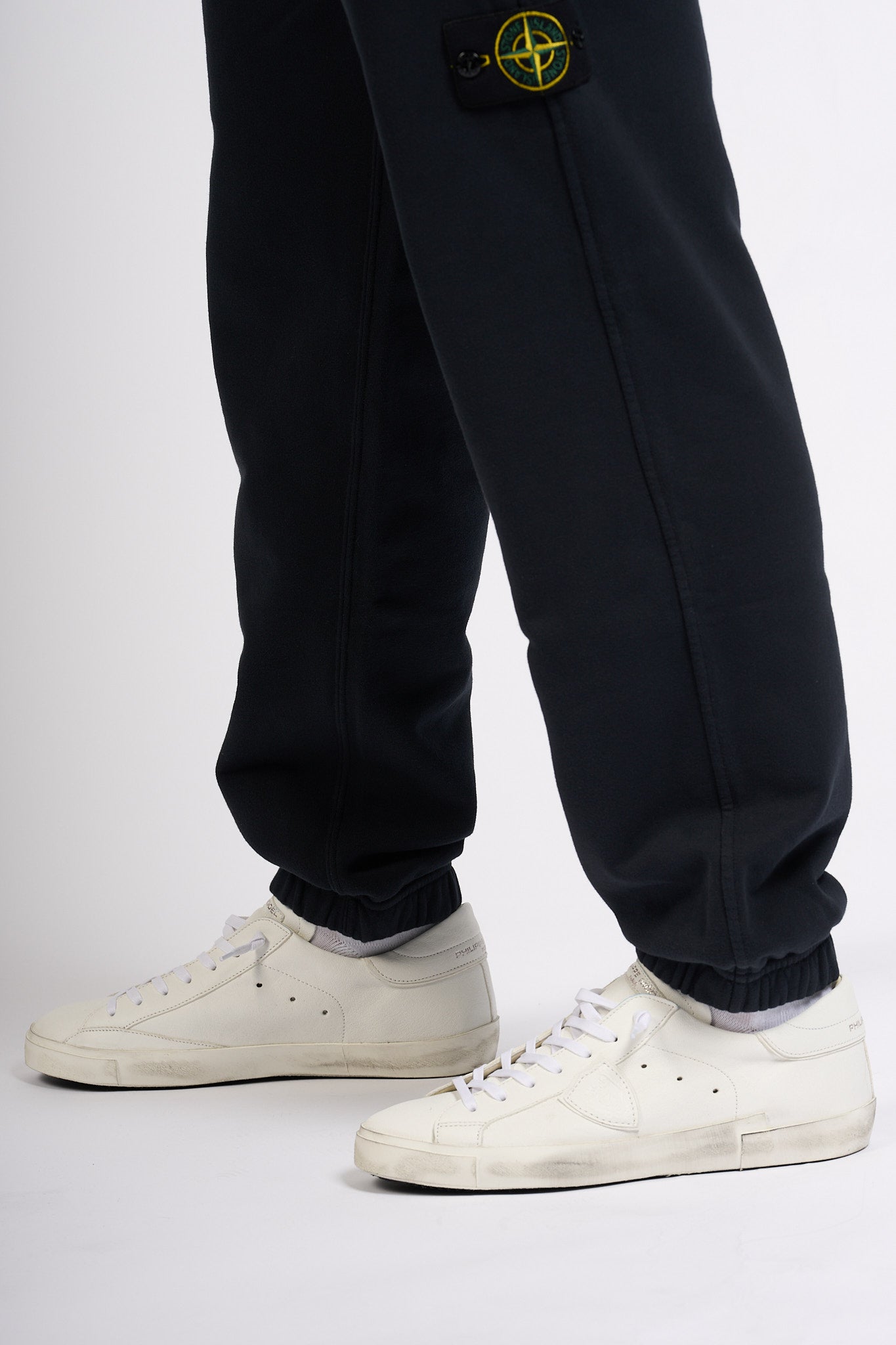 Stone island Pantalone In Felpa Blu Uomo-7