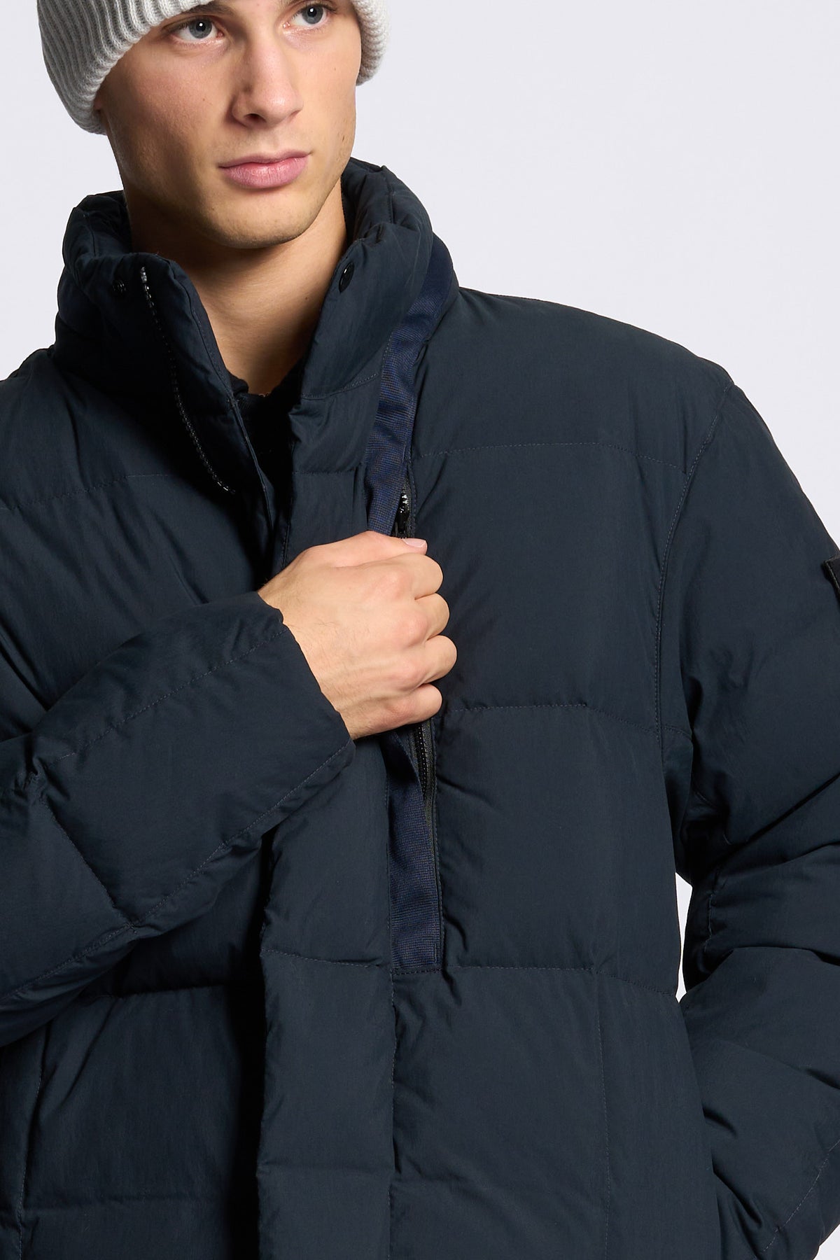 Stone island Piumino Cotton Blu Uomo-11