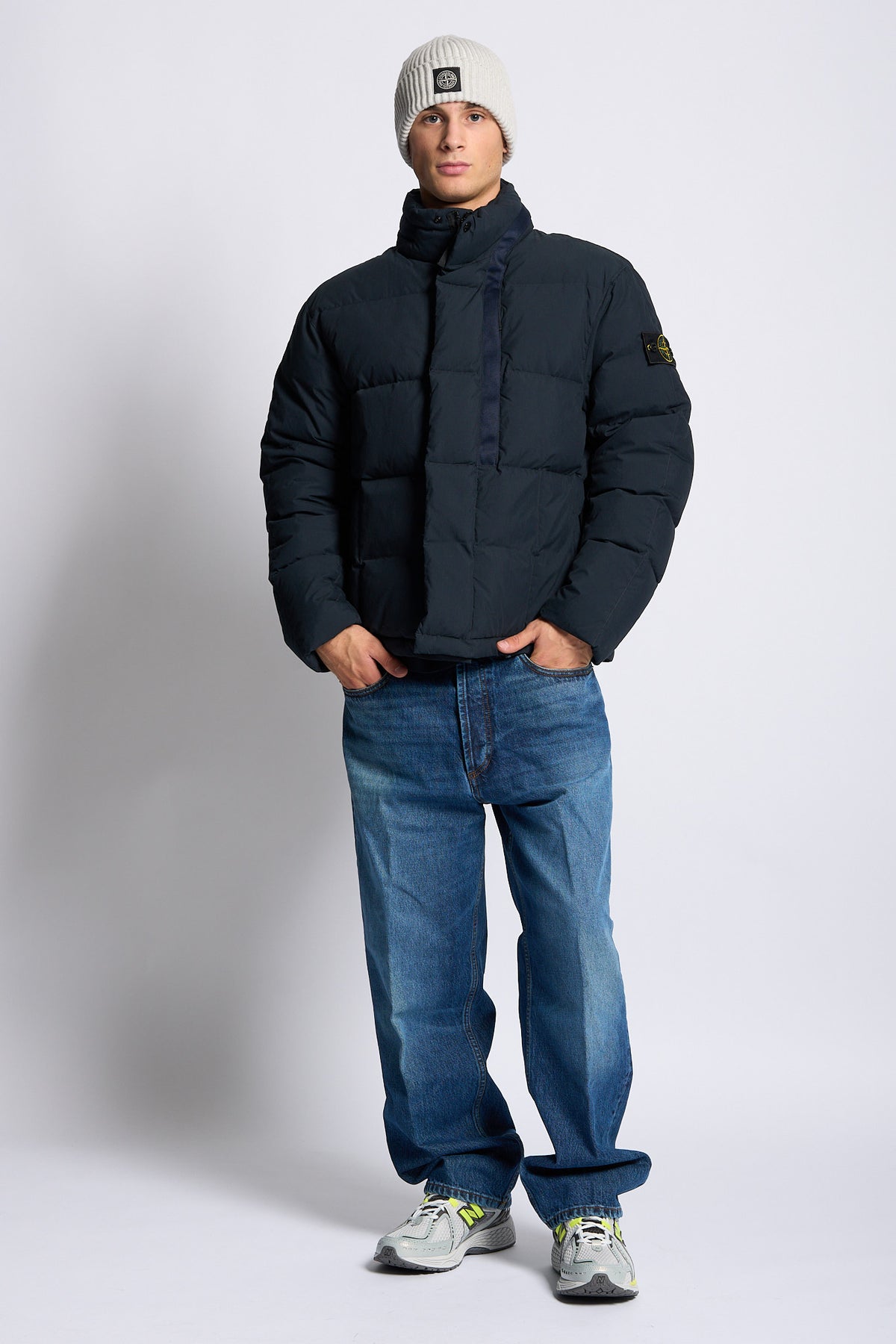 Stone island Piumino Cotton Blu Uomo-4