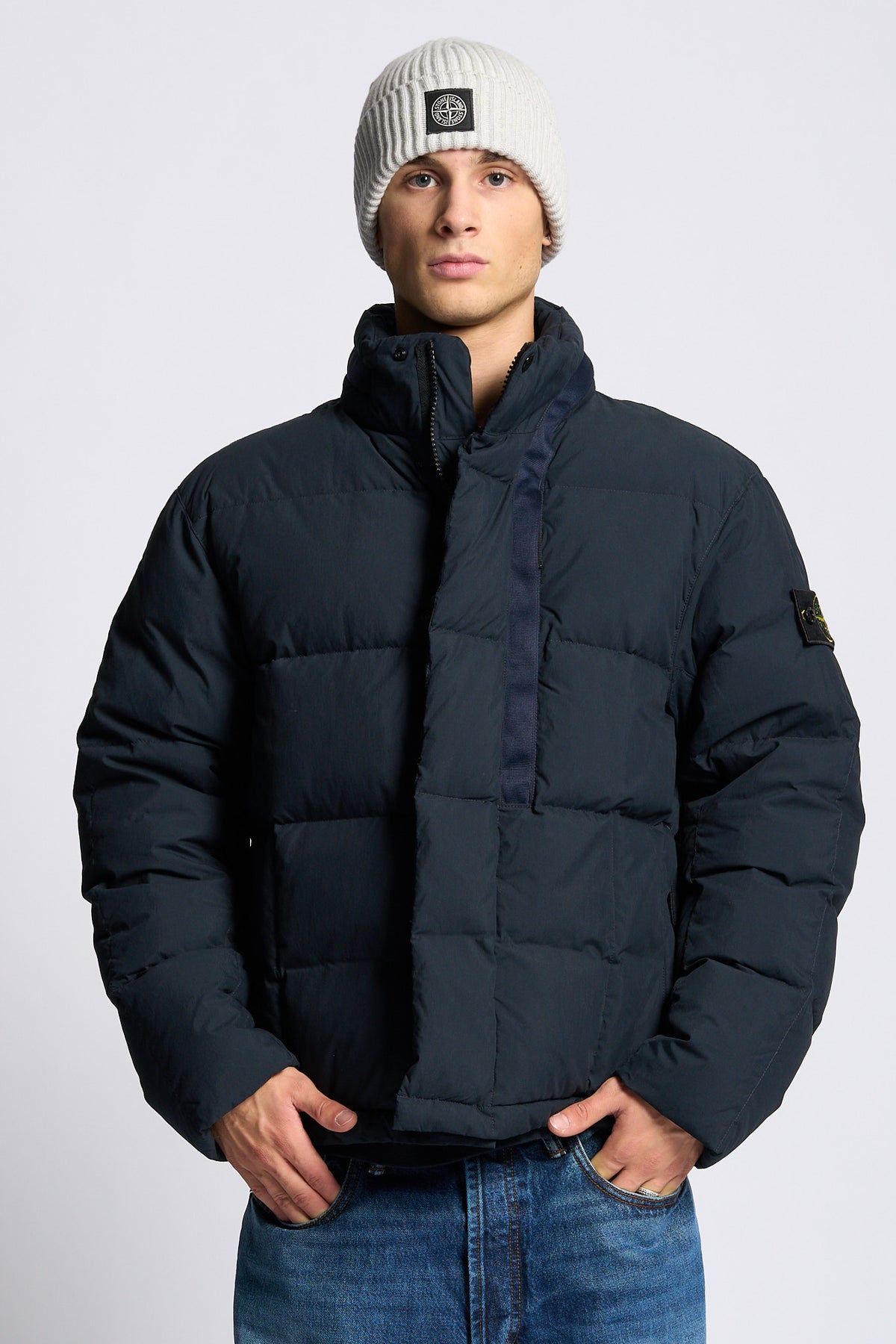 Stone island Piumino Cotton Blu Uomo-1