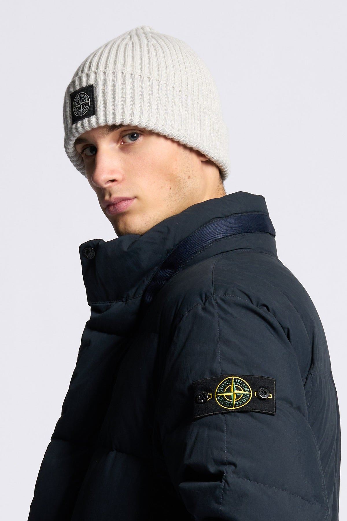 Stone island Piumino Cotton Blu Uomo-8
