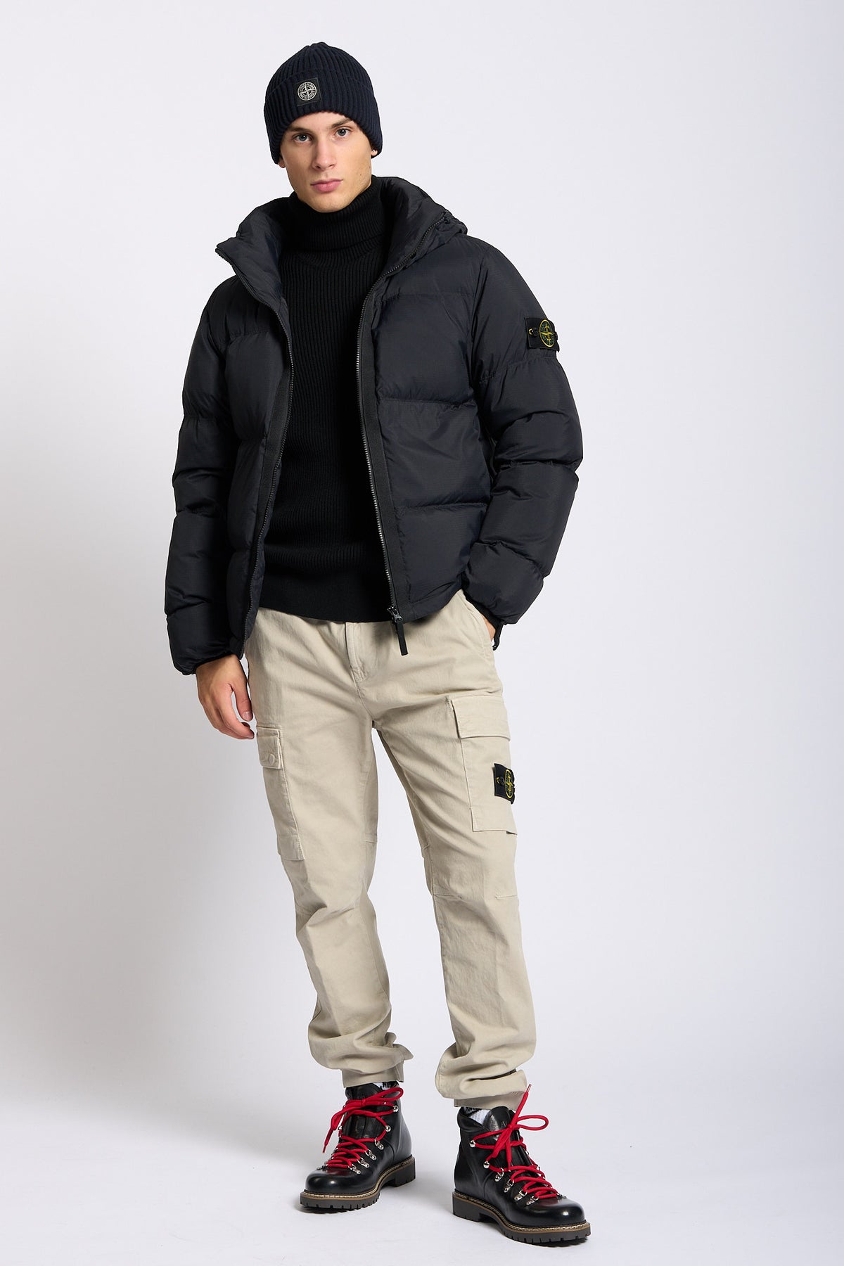 Stone island Piumino RipStop Cordura Nero Uomo-2