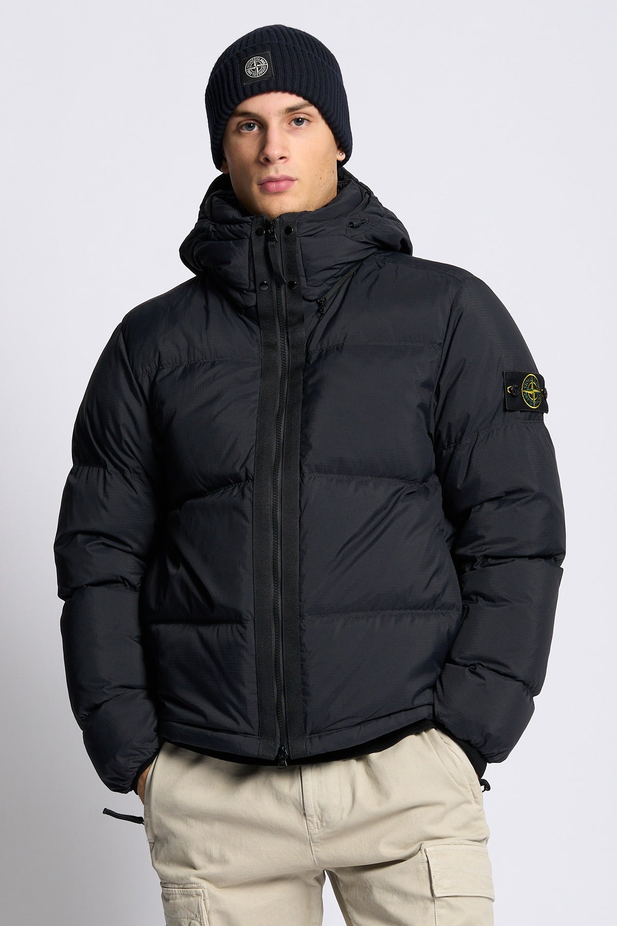 Stone island Piumino RipStop Cordura Nero Uomo-1
