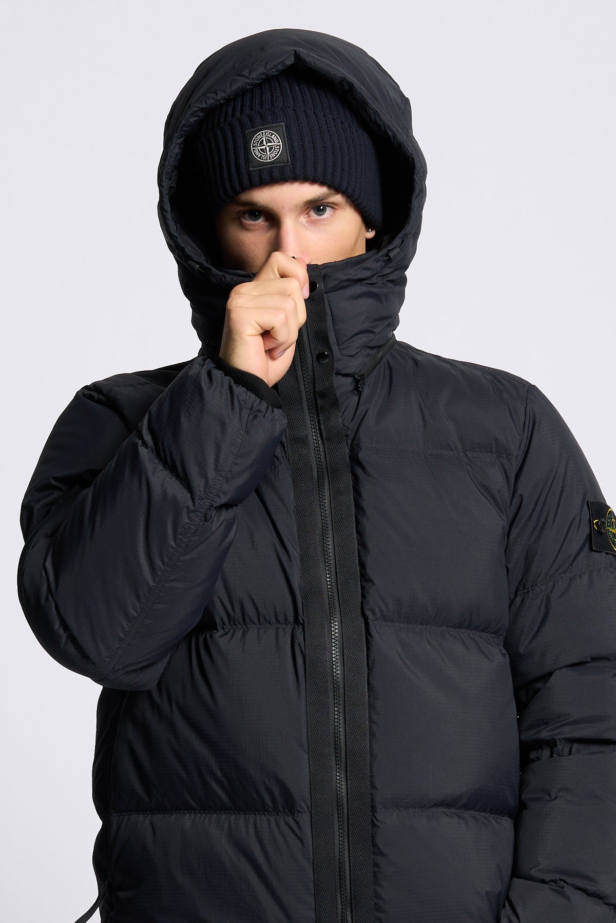 Stone island Piumino RipStop Cordura Nero Uomo-3