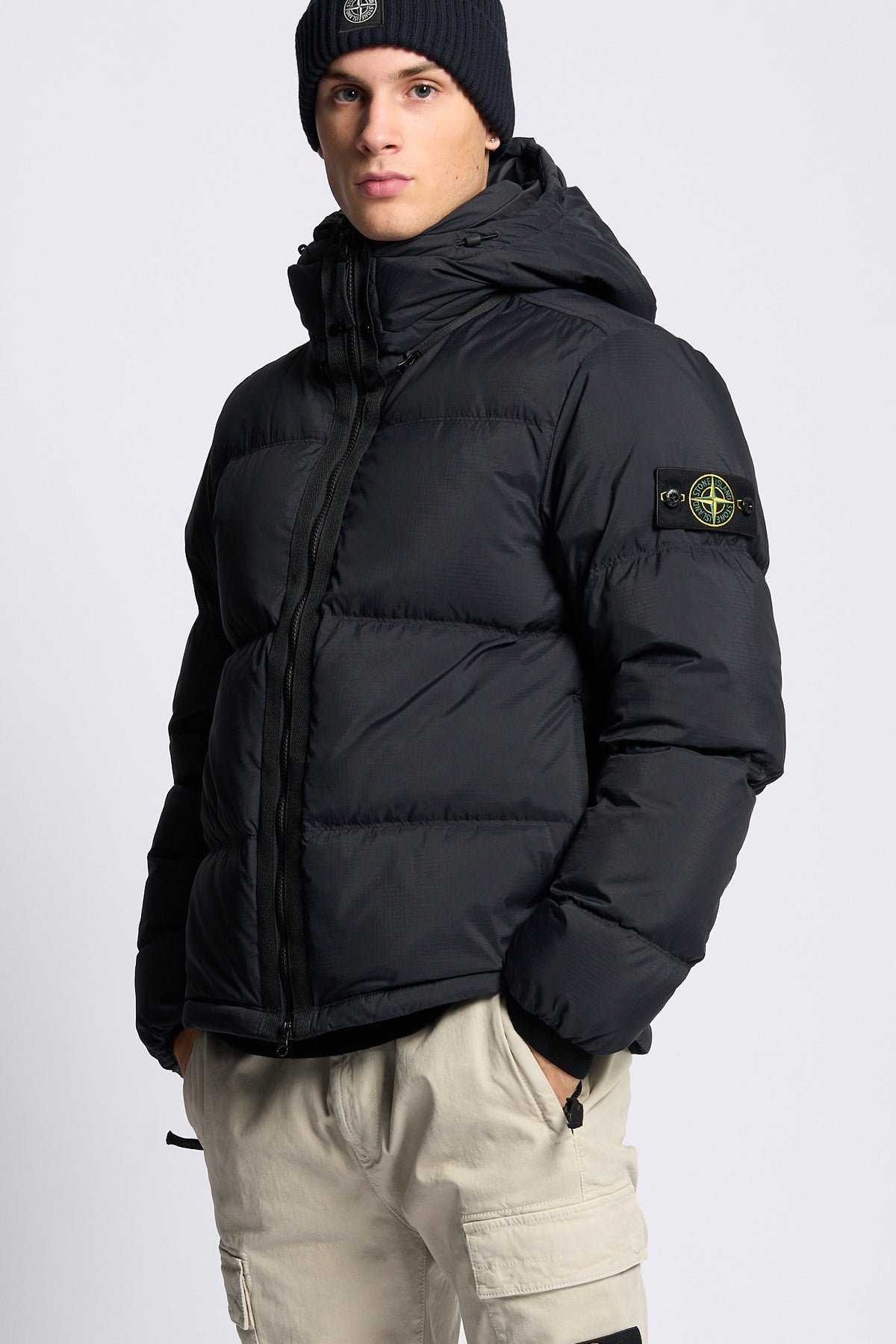 Stone island Piumino RipStop Cordura Nero Uomo-4