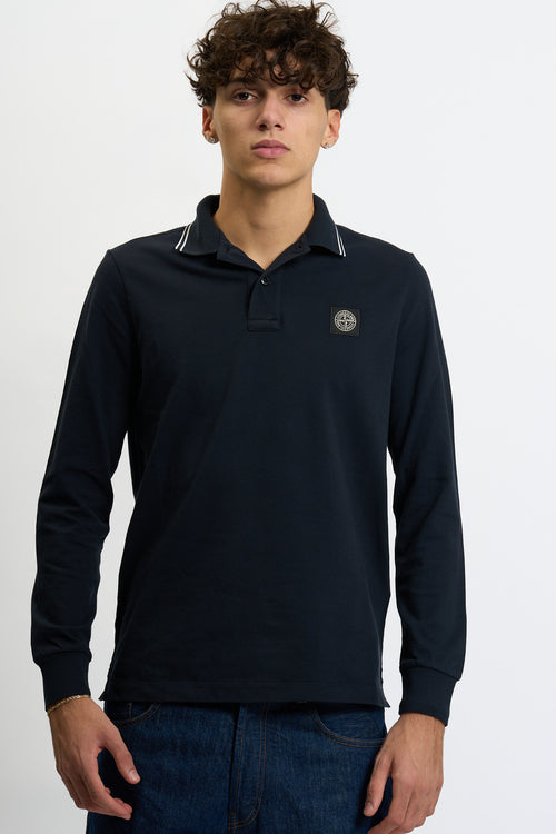 Stone island Polo Blu Uomo-2