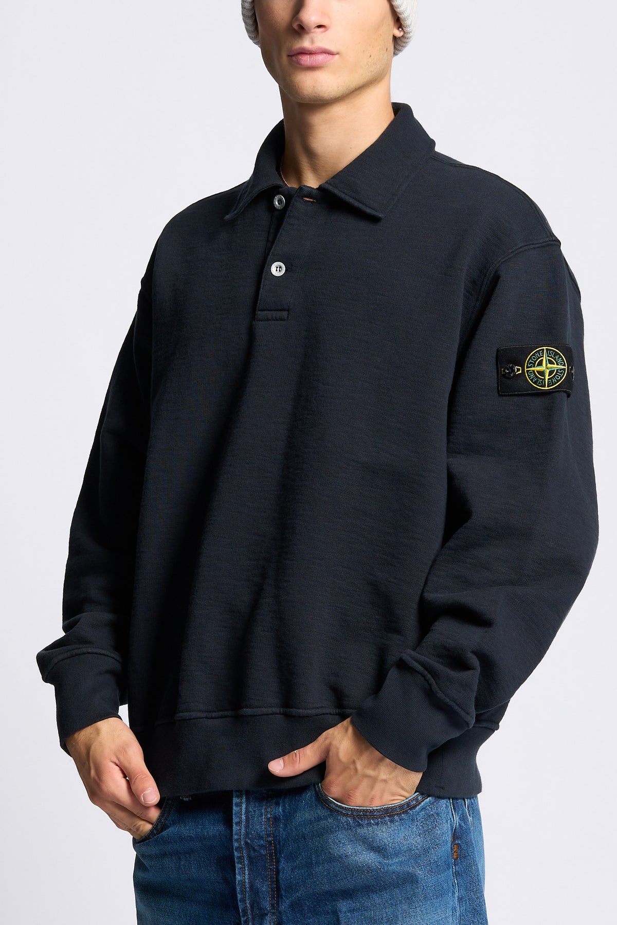 Stone island Polo Felpa Blu Uomo-2