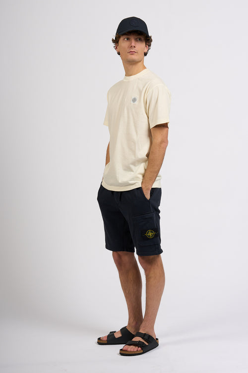 Stone island T-shirt Lavata Avorio Uomo-2