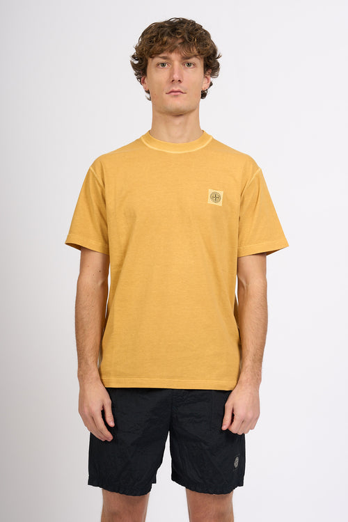 Stone island T-shirt Lavata Senape Uomo-2