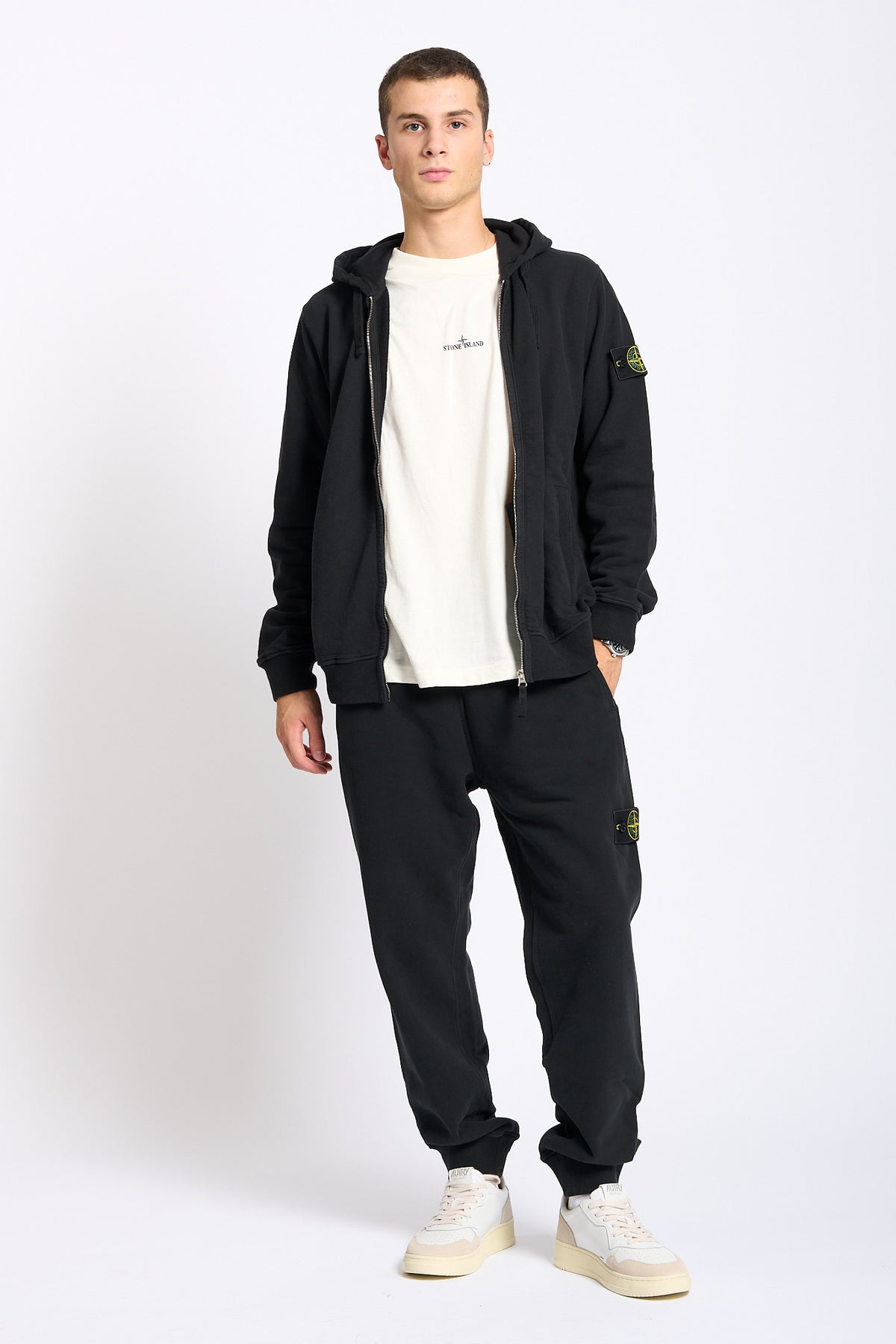 Stone island T-shirt Logo Avorio Uomo-6