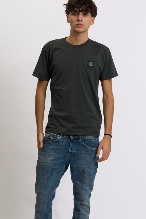 Stone island T-shirt Logo Piombo Uomo-2