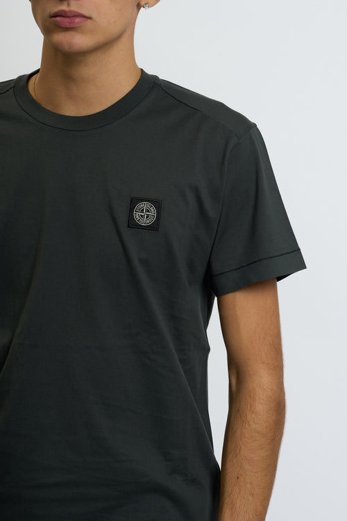 Stone island T-shirt Logo Piombo Uomo