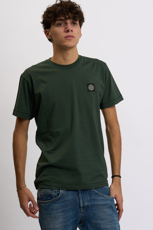 Stone island T-shirt Logo Verde Uomo