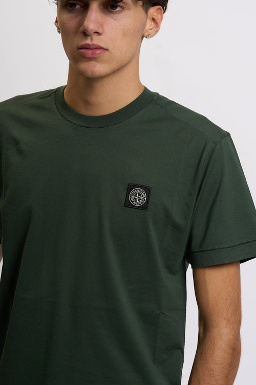Stone island T-shirt Logo Verde Uomo-2