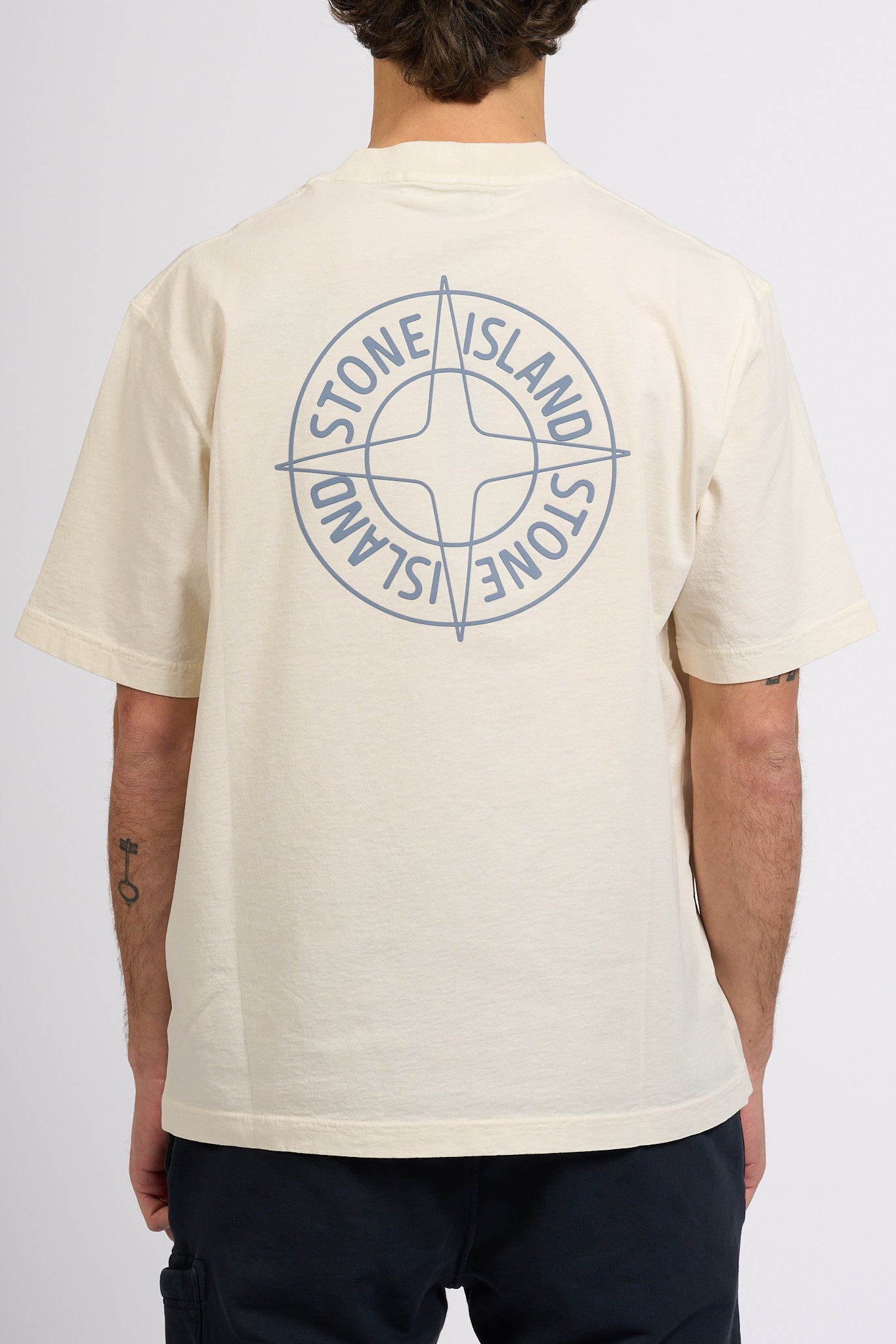 Stone island T-shirt Stampa Retro Avorio Uomo-6