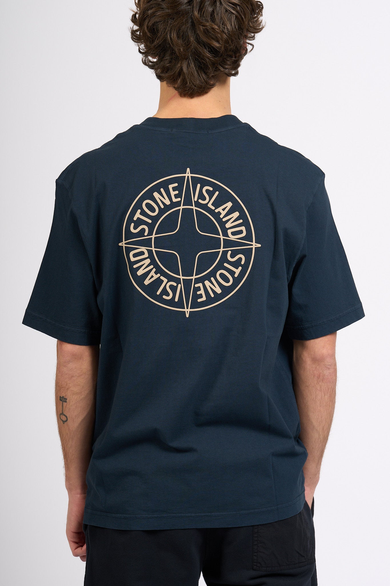 Stone island T-shirt Stampa Retro Blu Uomo-7