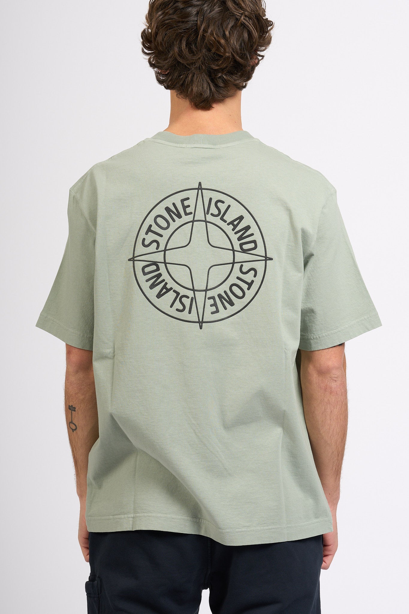 Stone island T-shirt Stampa Retro Salvia Uomo-5