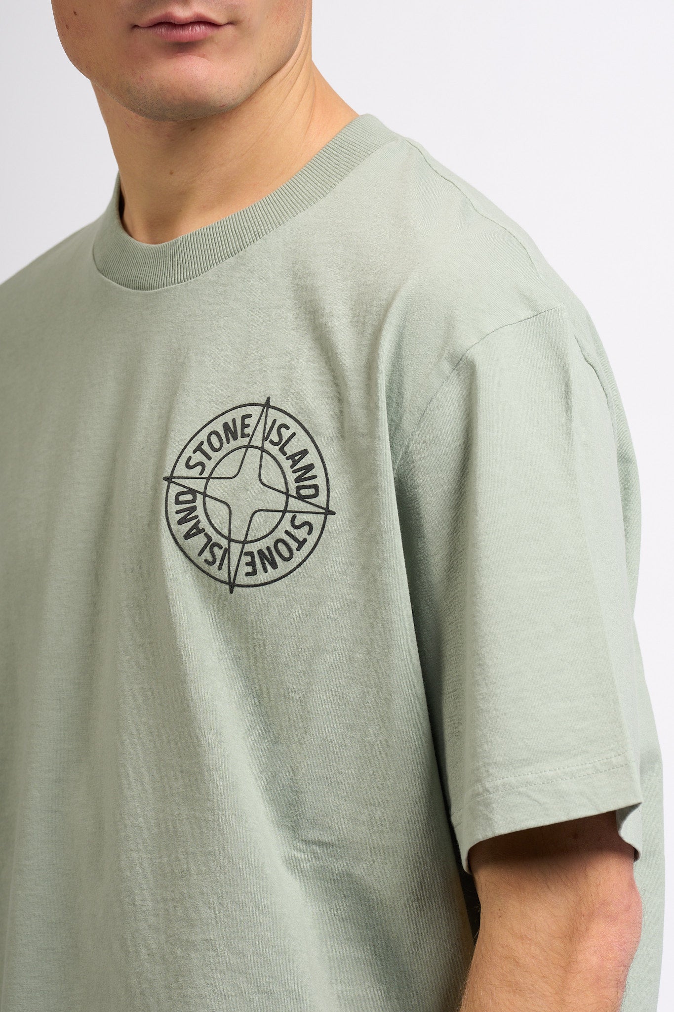 Stone island T-shirt Stampa Retro Salvia Uomo-6