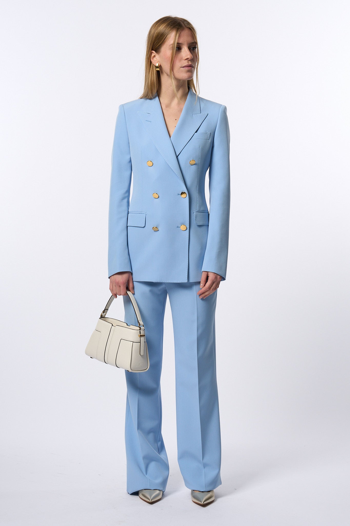 Tagliatore Abito Doppiopetto Azzurro Donna-3