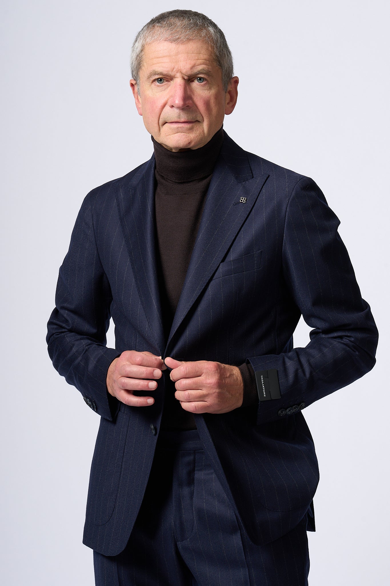 Vestito Cerimonia Vestito Blu Gessato Uomo Tagliatore Abito