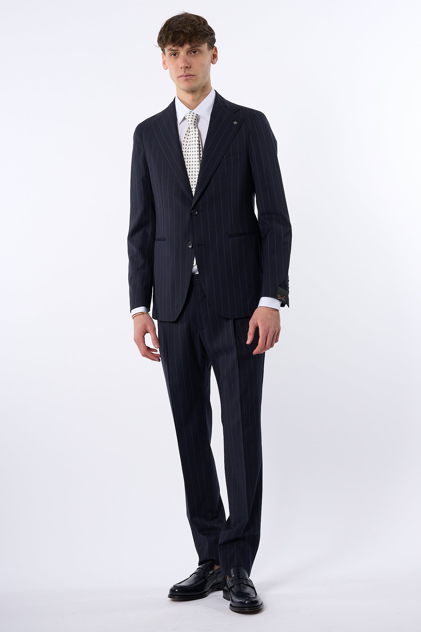 Tagliatore Abito Pino Lerario Gessato Blu Uomo-1