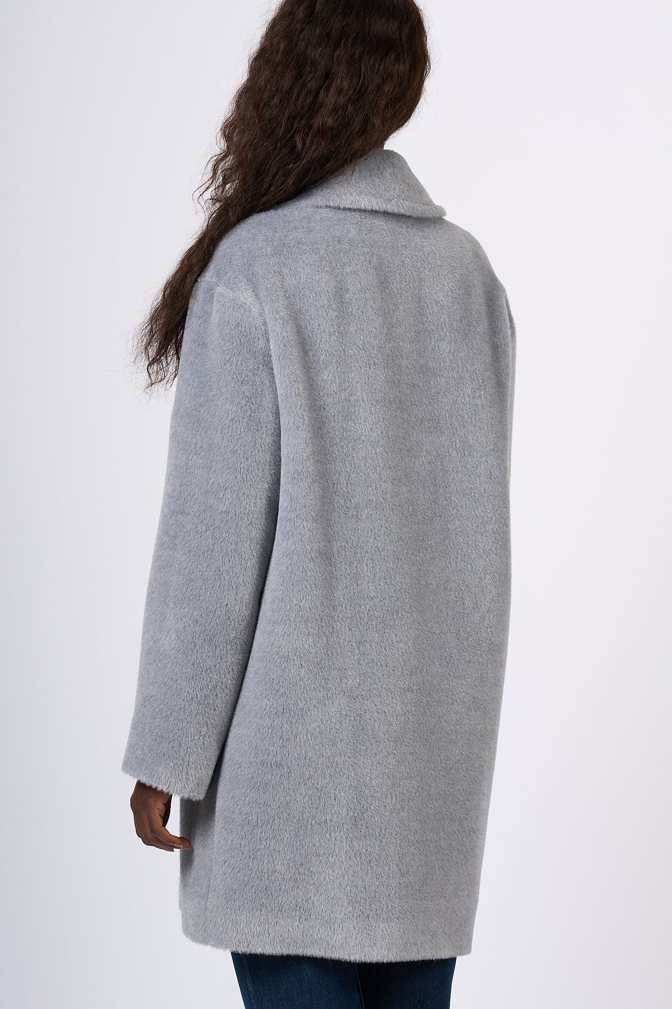 Cappotto grigio corto donna cheap