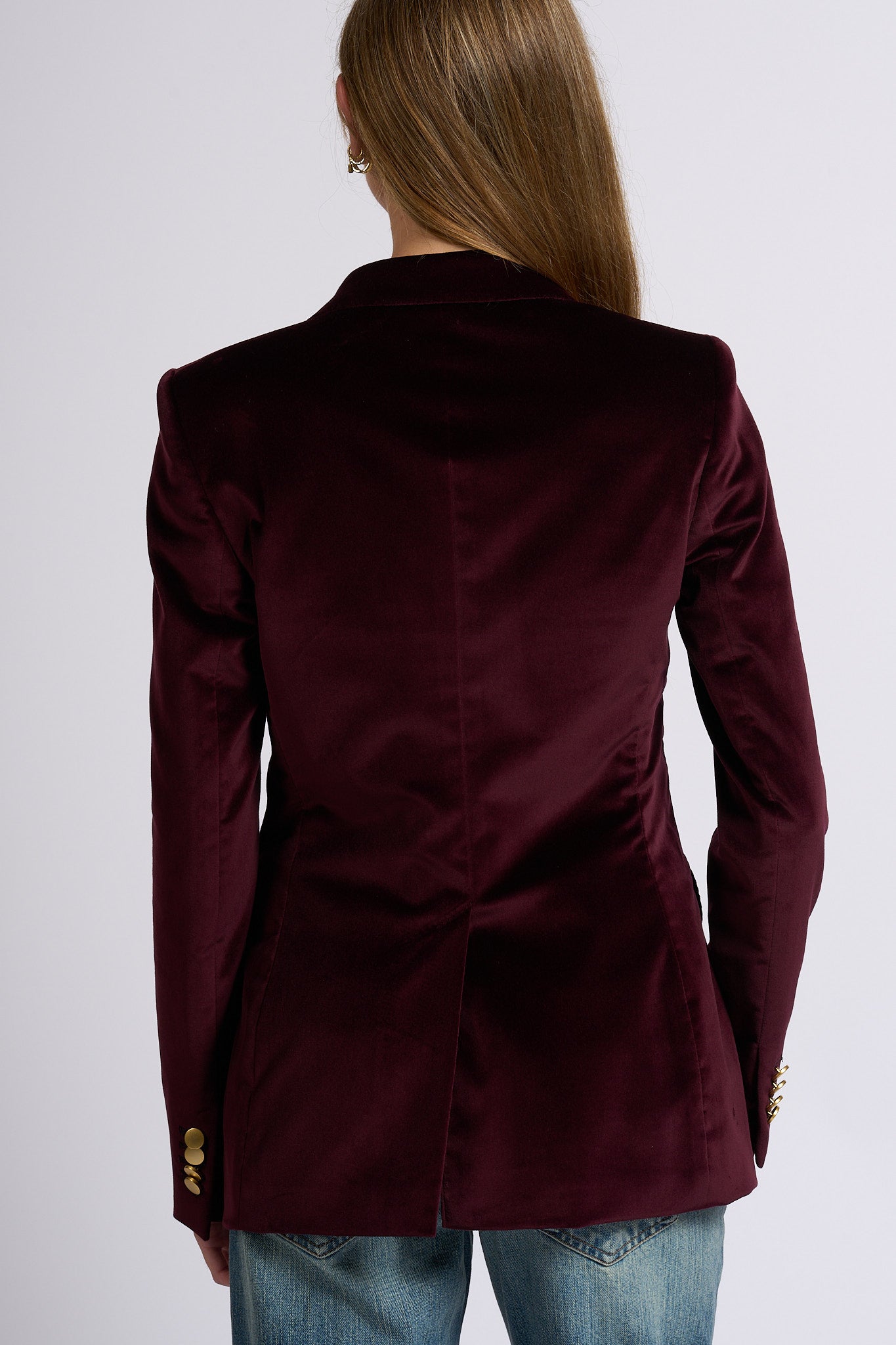 Tagliatore Giacca Parigi Velluto Vinaccia Donna-6