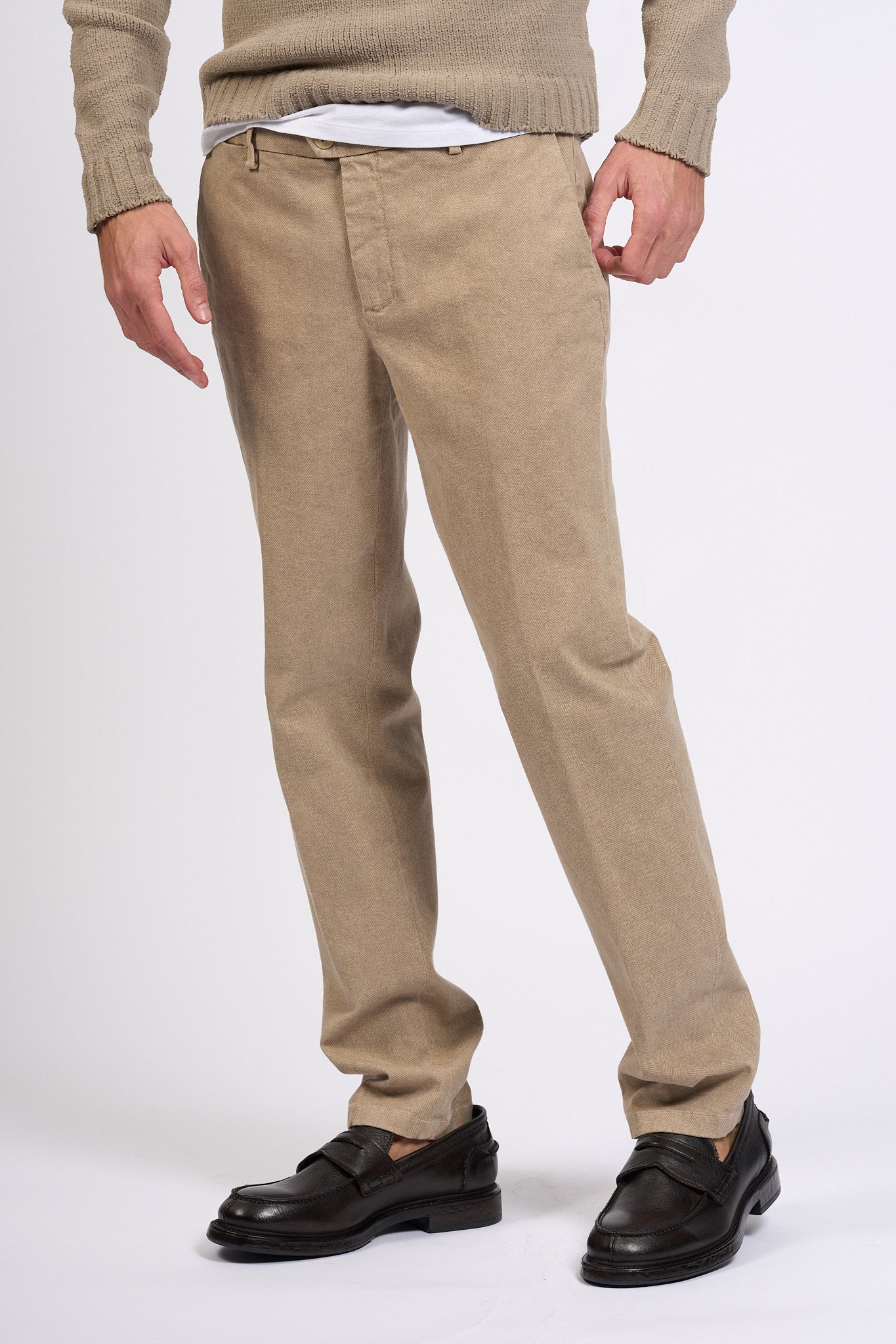 Teleria Zed Pantalone Capital Beige Uomo-5