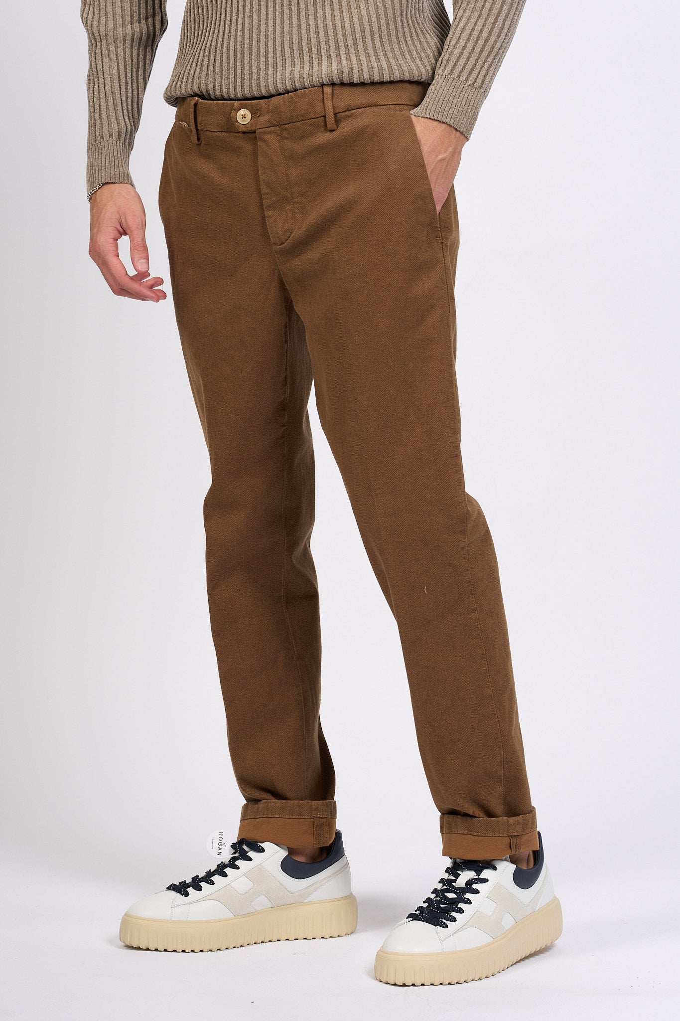Teleria Zed Pantalone Capital Tabacco Uomo-4